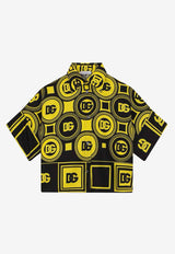 Dolce & Gabbana Kids Girls DG Logo Print Shirt L55S57 FI18R HG3GS Yellow