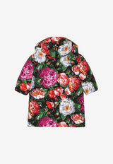 Dolce & Gabbana Kids Girls Floral Print Down Jacket Multicolor L5JBL6 FSSJJ HN3VW