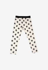 Dolce & Gabbana Kids Girls DG Logo Print Leggings White L5JP3J FSG3H HAVAN