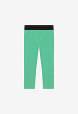 Dolce & Gabbana Kids Girls Interlock Leggings Green L5JP3J G7E3K V8646