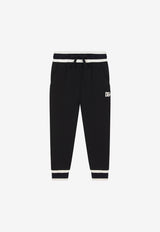 Dolce & Gabbana Kids Girls Embroidered DG Logo Track Pants Black L5JP8X G7DY7 B0665