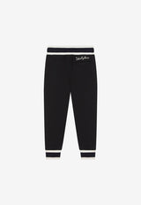 Dolce & Gabbana Kids Girls Embroidered DG Logo Track Pants Black L5JP8X G7DY7 B0665