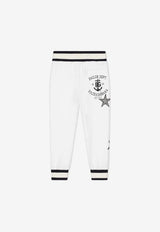 Dolce & Gabbana Kids Girls Star Patch Track Pants White L5JP8Y G7DY6 W0111