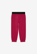 Dolce & Gabbana Kids Girls Branded Waist Track Pants Fuchsia L5JP9G G7E3Z F0877