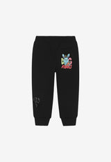 Dolce & Gabbana Kids Girls Gianpiero D’Alessandro Print Track Pants Black L5JP9S G7F9J N0000