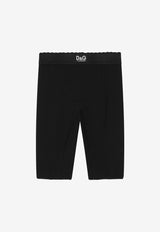 Dolce & Gabbana Kids Girls DG Logo Cycling Shorts Black L5JQ86 G7JL7 N0000