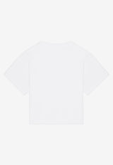 Dolce & Gabbana Kids Girls Bellissima Logo Print T-shirt L5JTAZ G7CF8 W0800 White
