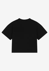 Dolce & Gabbana Kids Girls Gianpiero D’Alessandro Print T-shirt Black L5JTHX G7F9I N0000