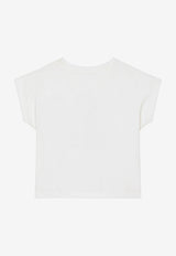 Dolce & Gabbana Kids Girls Love Print Sleeveless T-shirt White L5JTJJ G7D1R W0111