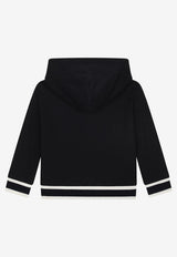 Dolce & Gabbana Kids Girls Love Embroidered Hoodie Navy L5JW6Q G7DY7 B0665