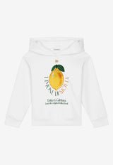 Dolce & Gabbana Kids Girls Lemon Print Hoodie White L5JW7C G7E1G W0111