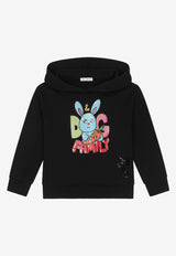 Dolce & Gabbana Kids Girls Gianpiero D’Alessandro Print Hoodie Black L5JW7N G7F9J N0000