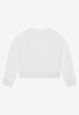 Dolce & Gabbana Kids Girls Poppy Patch Logo Sweatshirt White L5JW7X G7G9P W0800
