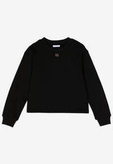 Dolce & Gabbana Kids Boys DG Crewneck Sweatshirt Black L5JW8H G7H7Z N0000