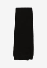 Dolce & Gabbana Kids Girls DG Patch Knitted Scarf Black LBKAB2 JBVT9 N0000