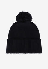 Dolce & Gabbana Kids Kids DG Logo Patch Knitted Hat Black LBKH79 JBVV2 B0665