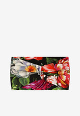 Dolce & Gabbana Kids Girls Floral Print Interlock Headband Multicolor LN5H21 FSG3E HN3VW