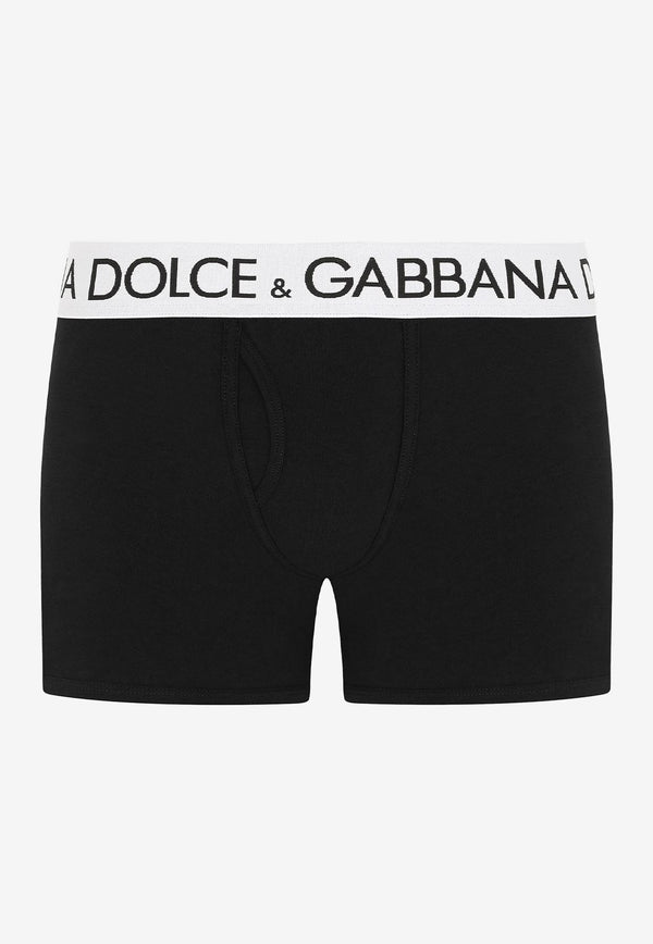 Dolce & Gabbana Logo Waistband Boxers Black M4B98J OUAIG N0000