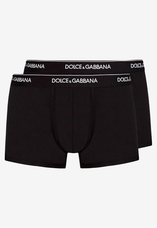 Dolce & Gabbana Logo Waistband Boxers - Set of 2 Black M9C07J FUGIW N0000