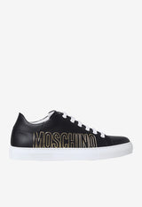 Moschino Logo Low-Top Sneakers MA15322G1GMF000A VITELLO NERO Black