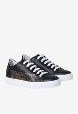 Moschino Logo Low-Top Sneakers MA15322G1GMF000A VITELLO NERO Black