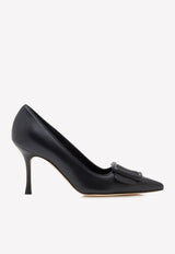 Manolo Blahnik Maysalepump 90 Pointed Pumps in Nappa Leather MAYSALEPUMP 90 BLACK 0015 0343-0010 Black