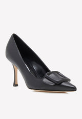 Manolo Blahnik Maysalepump 90 Pointed Pumps in Nappa Leather MAYSALEPUMP 90 BLACK 0015 0343-0010 Black