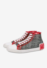 Moschino Lost & Found Mesh High-Top Sneakers MB15452G0GGW010D RETELOST FOUND/ROS Multicolor