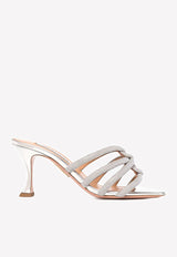 Aquazzura Moondust 75 Crystal Embellished Mules Silver MDTMIDS1-SPECCC SILVER