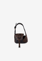 Moschino 75 All-Over Logo Slingback Pumps MN10047C1G10130A MA-NE Brown