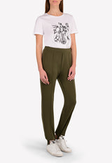 Embroidered Signature Illustration T-shirt