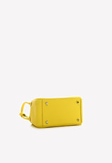 Hermès Mini Lindy 20 in Lime Taurillon Clemence with Palladium Hardware Yellow ML20LTCPHW