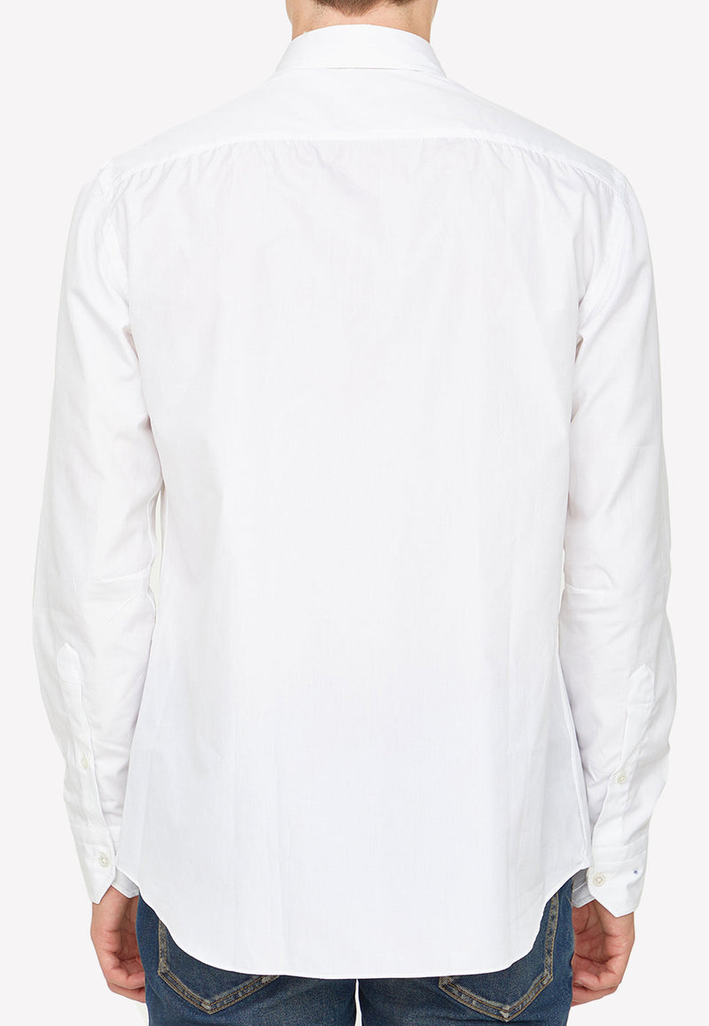 Salvatore Piccolo Long-Sleeved Cotton Shirt POPBC-CU--BIANCO White