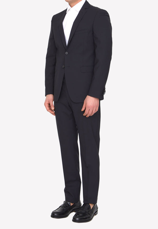Tonello Two-Piece Suit in Wool Black 01AI240Y-1063U-990