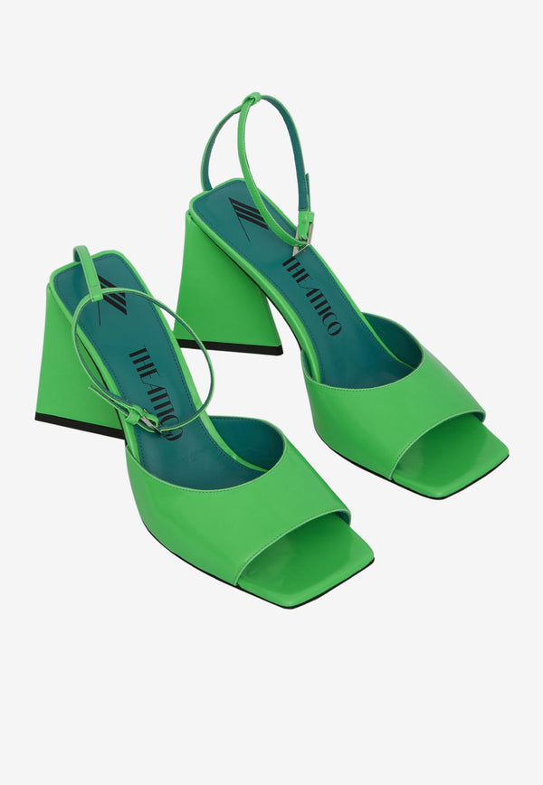 The Attico Piper 85 Sandals in Eco-Patent Leather 231WS599-E056-407 Green