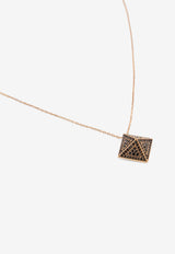 Djihan The Pyra Diamond Paved Chain Necklace in 18-karat Rose Gold Rose Gold Nec-275