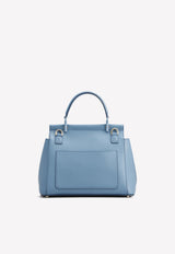 Roger Vivier Viv' Cabas Foulard Lacquered Buckle Bag in Soft Leather Blue RBWAOBA32L0JXVU011 NAP AGN SPCL SP 0 8 1 0