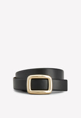 Roger Vivier Viv' Choc Metal Buckle Belt in Leather Black RCWC0BF0100MU50KN4 VITELLO VENICE BAS