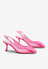Roger Vivier Viv' In The City 65 Slingback Pumps RVW61833540S194I68 4I68 Pink