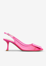 Roger Vivier Viv' In The City 65 Slingback Pumps RVW61833540S194I68 4I68 Pink
