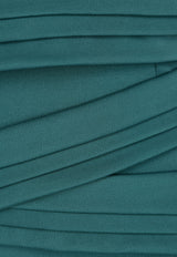 Rachel Gilbert Green Sabelle Crossover Sheath Dress 17AWRG80280.EMR