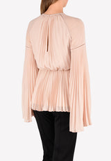 Rachel Gilbert Pink Nyla Pleated Fit & Flare Top 17AWRG30055.DST