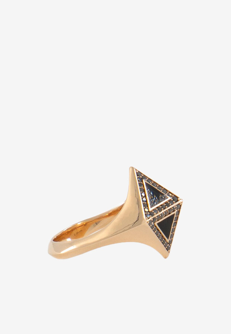 Djihan The Pyra Diamond Ring in 18-karat Rose Gold Rose Gold Rin-297