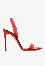 Aquazzura So Nude 105 Plexi Sandals Red SNPHIGS0-NLPF00 LIPSTICK
