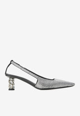 Tom Ford 50 Crystal Embroidered Slingback Pumps Crystal W2375S-CSM CTL
