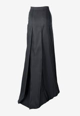 تنورة من الحرير بطبقات وقَصة مُتدرجة