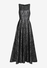 Pronovias-Sleeveless Maxi Gown-Black