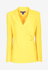 Ralph Lauren Single-Breasted Blazer with Belt Yellow