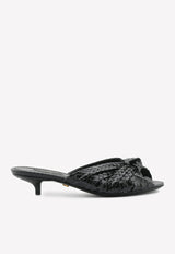 Dolce & Gabanna Keira 30 Python Leather Mules Black CR1076 A2043 80999