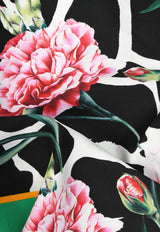 Dolce & Gabbana Floral Print Silk Twill Scarf Multicolor FN093R GDAQ2 HD3SL